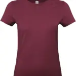 #E190 Ladies' T-shirt, burgundy — productfoto 13