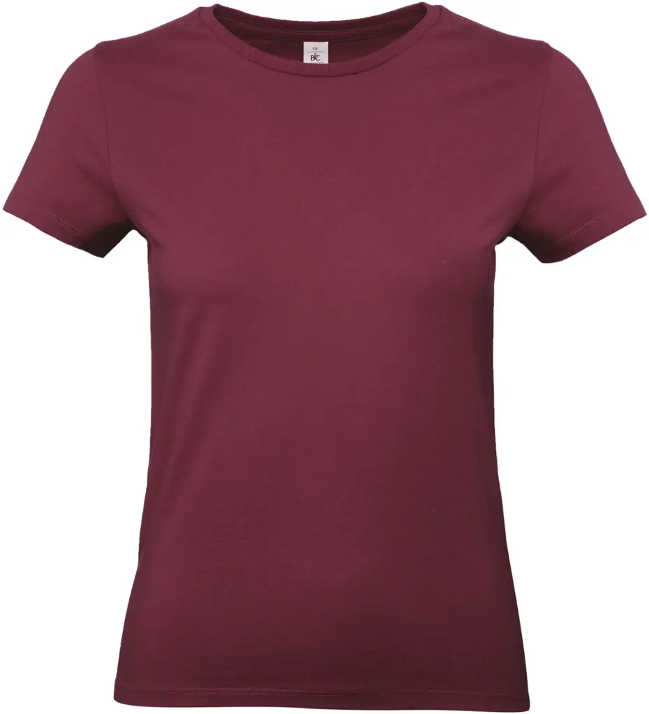 #E190 Ladies' T-shirt, burgundy — productfoto 13
