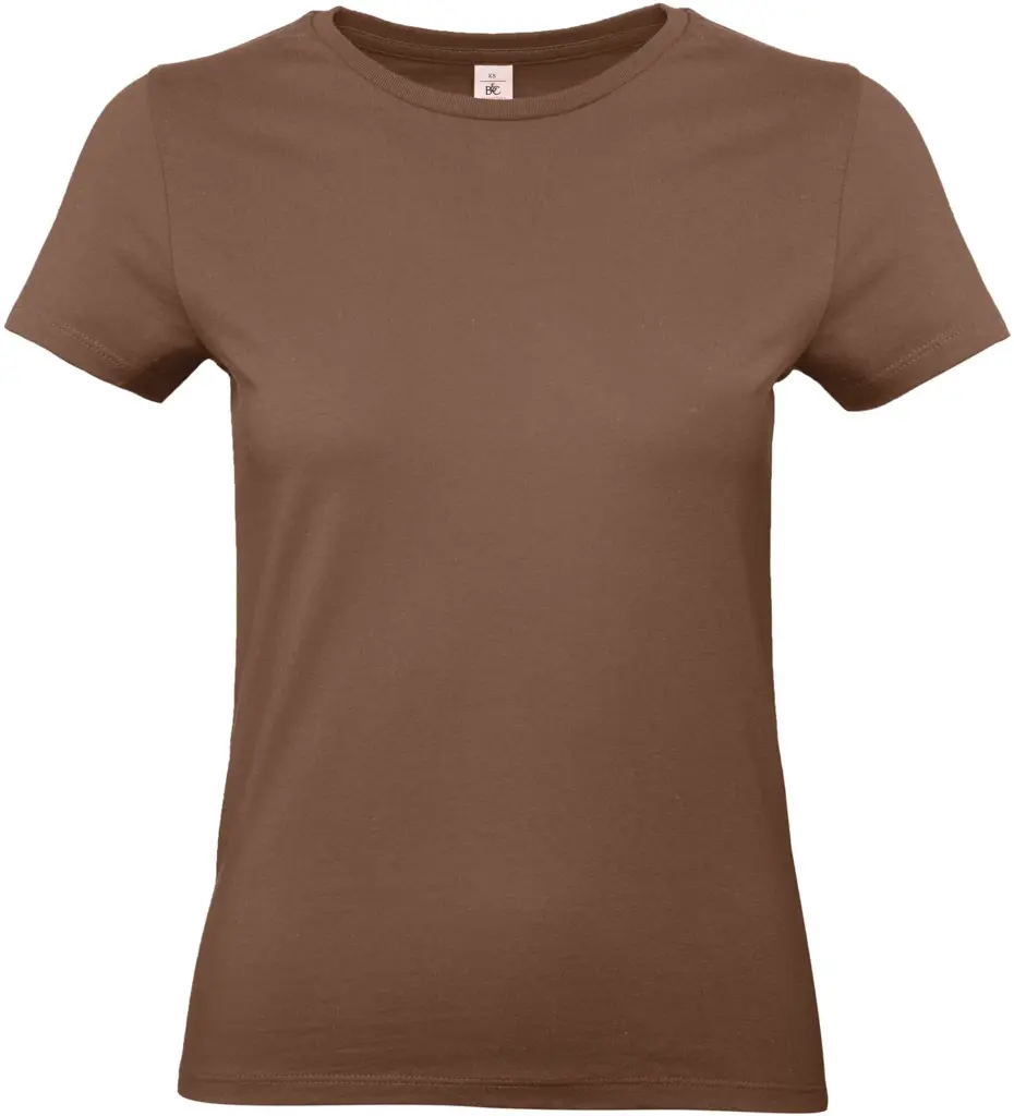 #E190 Ladies' T-shirt, chocolate — productfoto 14