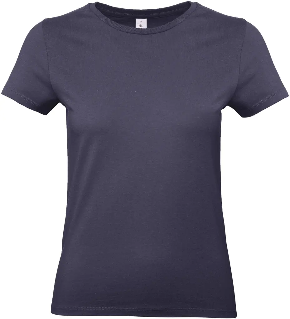 #E190 Ladies' T-shirt, navy blue — productfoto 25