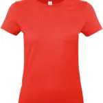 #E190 Ladies' T-shirt, sunset orange — productfoto 40