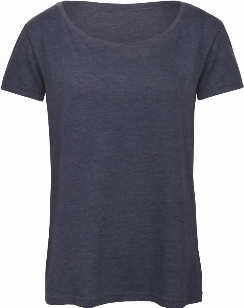 PS_CGTW056_HEATHERNAVY - Hidalgo TriBlend T-shirt / Woman, heather navy — productfoto 10