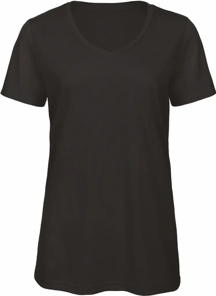 TriBlend V-neck TEE / Woman, black — productfoto 3