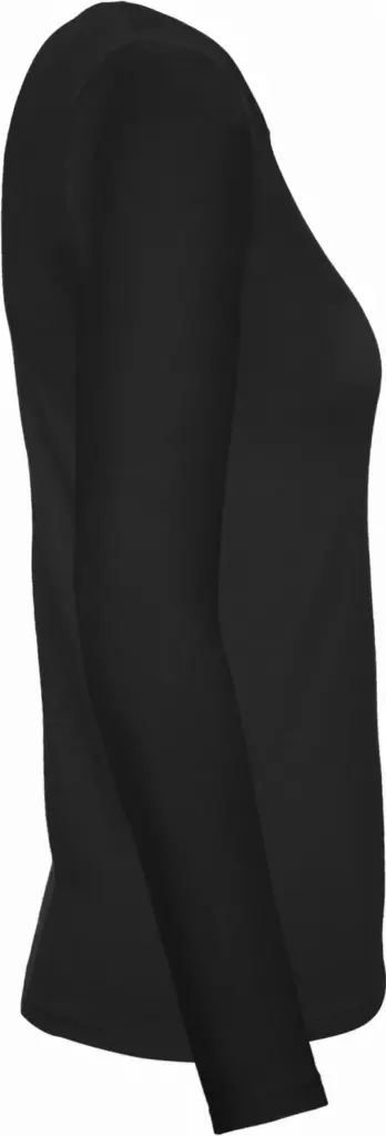 PS_CGTW06T-S_BLACK - Hidalgo #E150 Ladies' T-shirt long sleeves, black — productfoto 6