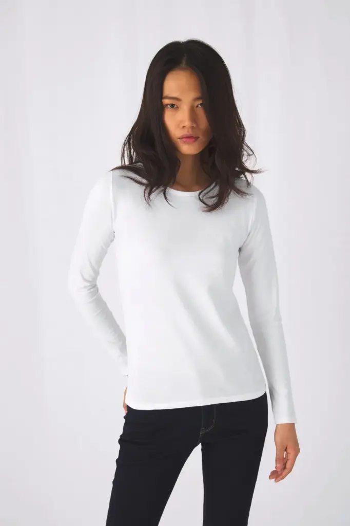 #E190 Ladies' T-shirt long sleeve — productfoto 2