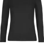 #E190 Ladies' T-shirt long sleeve, black — productfoto 5
