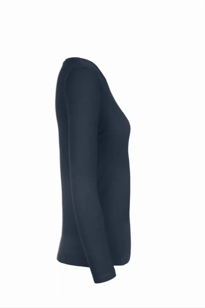 #E190 Ladies' T-shirt long sleeve, navy — productfoto 8