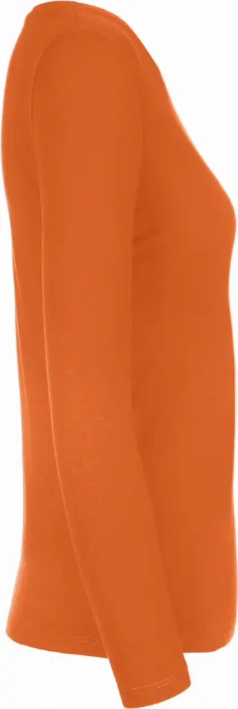 #E190 Ladies' T-shirt long sleeve, urban orange — productfoto 12
