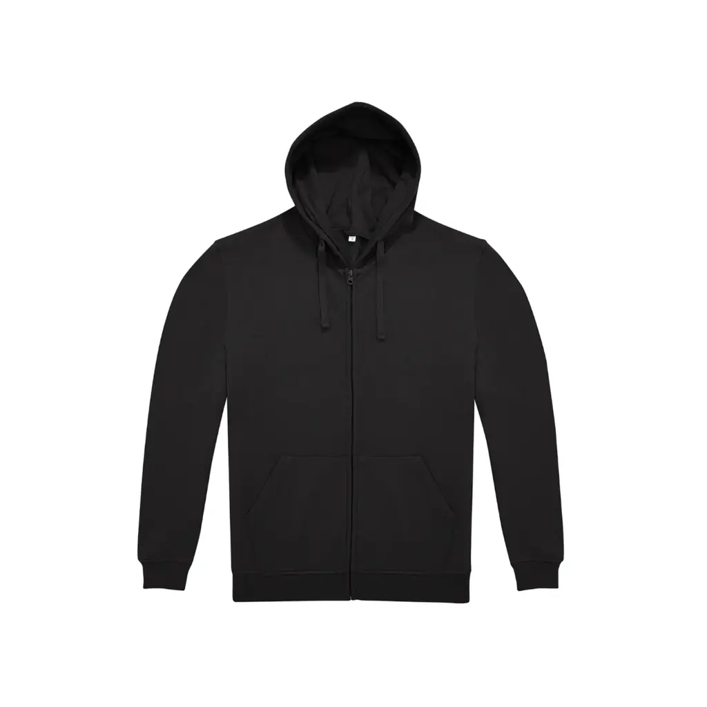 Hoodie met rits ID.224 (50/50), black — productfoto 2
