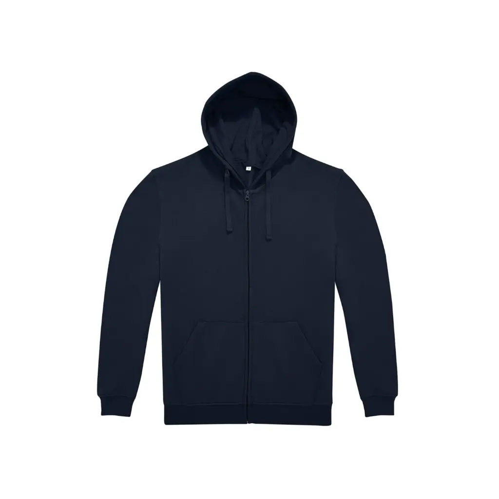 Hoodie met rits ID.224 (50/50), navy — productfoto 6