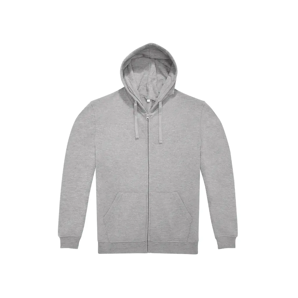 Hoodie met rits ID.224 (50/50), sport grey — productfoto 10