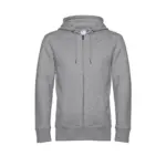 PS_CGWU03K_HEATHERGREY - Hidalgo KING Sweatshirt met rits, heather grey — productfoto 6