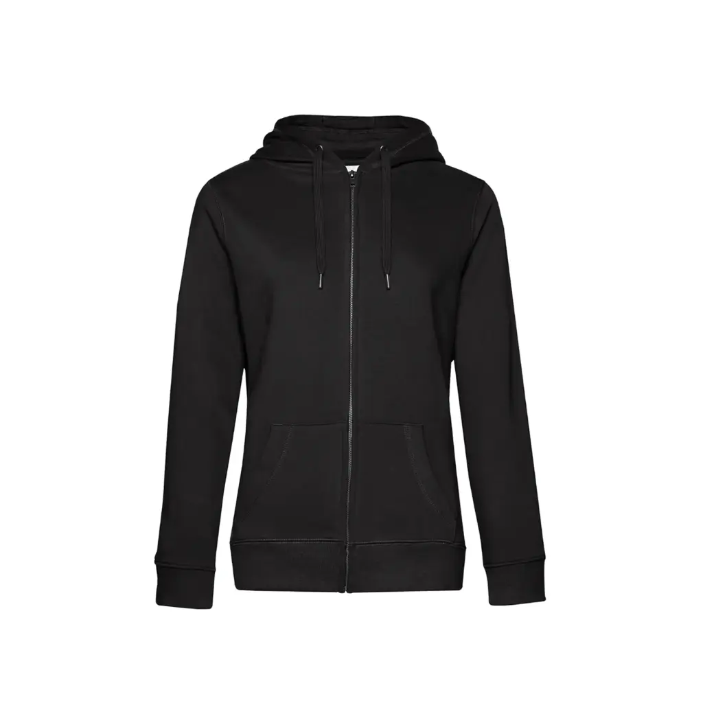 QUEEN Sweatshirt met capuchon en rits, black pure