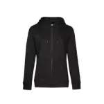 QUEEN Sweatshirt met capuchon en rits, black pure