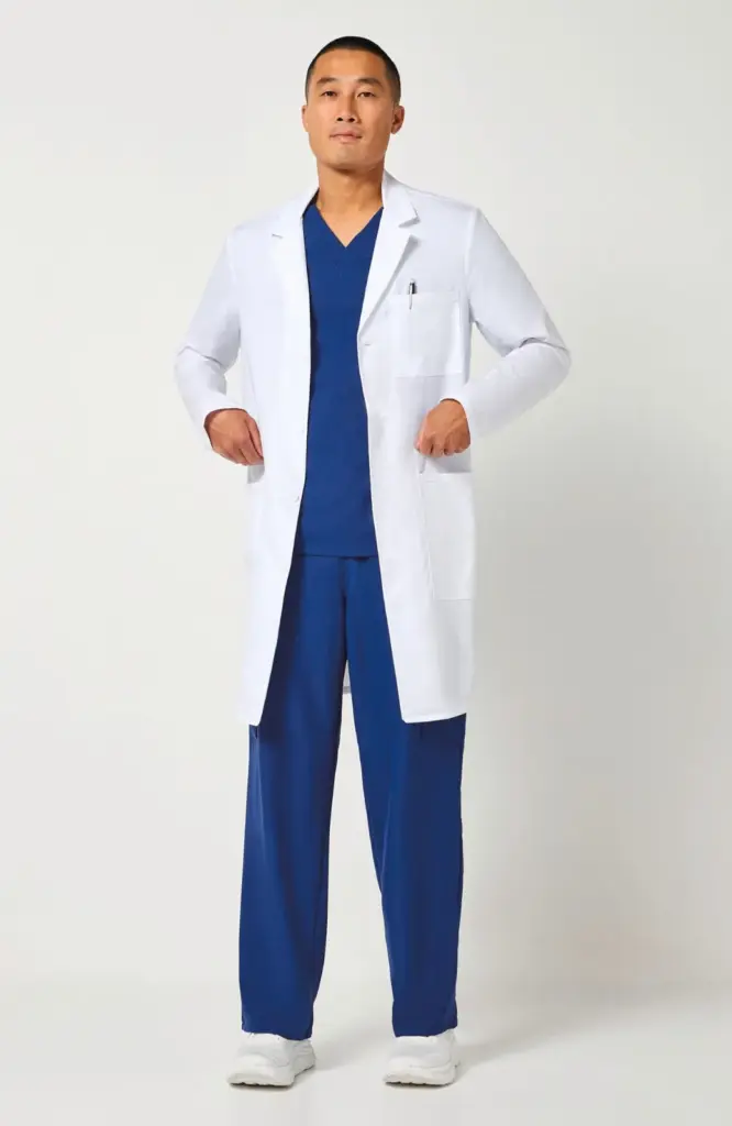 CHCKE460-5_2026 - Hidalgo-werbeartikel Uniseks labjas van 96,5 cm — productfoto 3