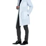 PS_CHCKE460-S_WHITE - Hidalgo-werbeartikel Uniseks labjas van 96,5 cm, white — productfoto 8
