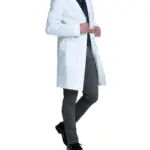 PS_CHCKE460-FS_WHITE - Hidalgo-werbeartikel Uniseks labjas van 96,5 cm, white — productfoto 9