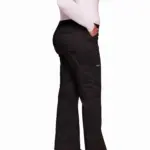 Cargobroek met standaard taille en zonder sluiting voor dames, black — productfoto 5