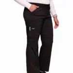 Cargobroek met standaard taille en zonder sluiting voor dames, black — productfoto 6