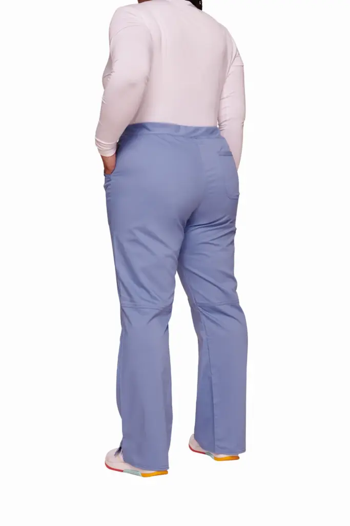Cargobroek met standaard taille en zonder sluiting voor dames, ciel blue — productfoto 14
