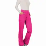 Cargobroek met standaard taille en zonder sluiting voor dames, electric pink — productfoto 15