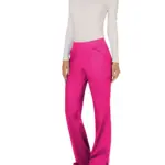 Cargobroek met standaard taille en zonder sluiting voor dames, electric pink — productfoto 16