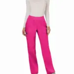 Cargobroek met standaard taille en zonder sluiting voor dames, electric pink — productfoto 17