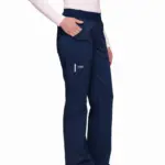 Cargobroek met standaard taille en zonder sluiting voor dames, navy — productfoto 19