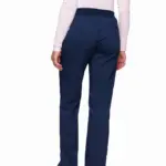 Cargobroek met standaard taille en zonder sluiting voor dames, navy — productfoto 21