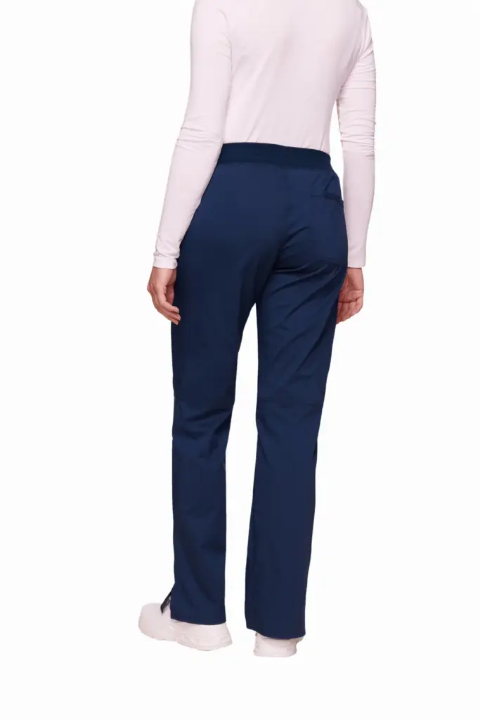 Cargobroek met standaard taille en zonder sluiting voor dames, navy — productfoto 21