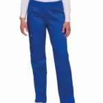 Cargobroek met standaard taille en zonder sluiting voor dames, royal — productfoto 23