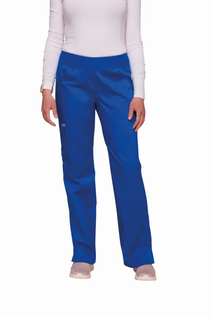 Cargobroek met standaard taille en zonder sluiting voor dames, royal — productfoto 23