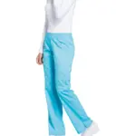 Cargobroek met standaard taille en zonder sluiting voor dames, turquoise — productfoto 25