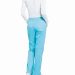 Cargobroek met standaard taille en zonder sluiting voor dames, turquoise — productfoto 28