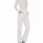 Cargobroek met standaard taille en zonder sluiting voor dames, white — productfoto 29