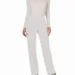 Cargobroek met standaard taille en zonder sluiting voor dames, white — productfoto 30