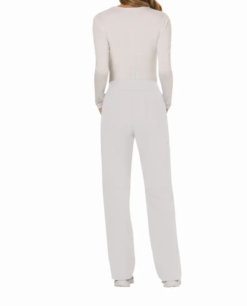 Cargobroek met standaard taille en zonder sluiting voor dames, white — productfoto 31