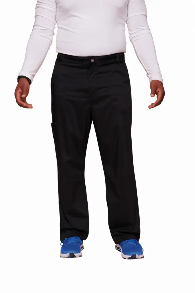 Cargobroek met gulp voor heren, black — productfoto 12