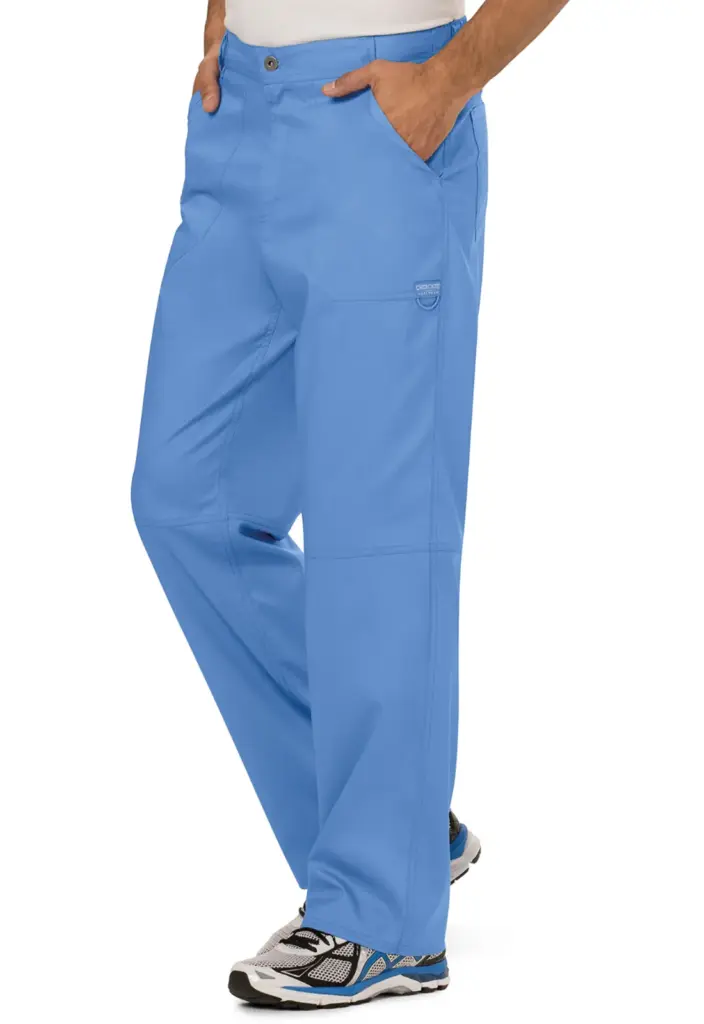 Cargobroek met gulp voor heren, ciel blue — productfoto 17