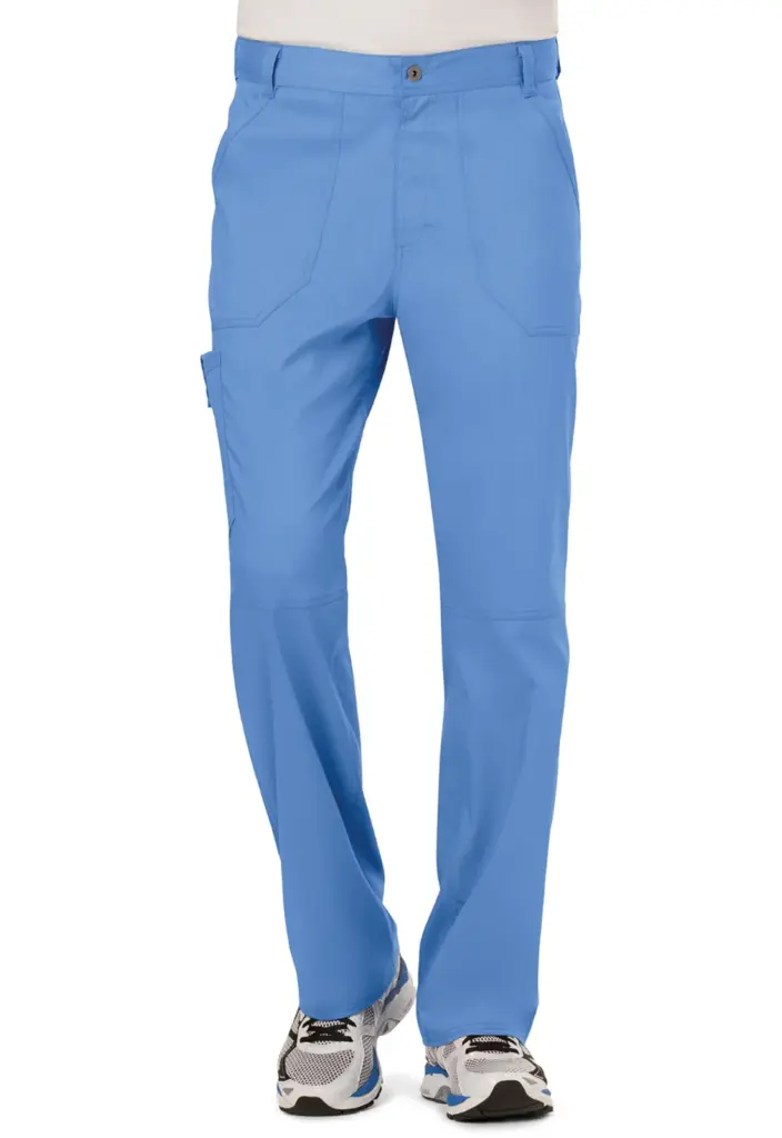Cargobroek met gulp voor heren, ciel blue — productfoto 18