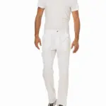 Cargobroek met gulp voor heren, white — productfoto 27