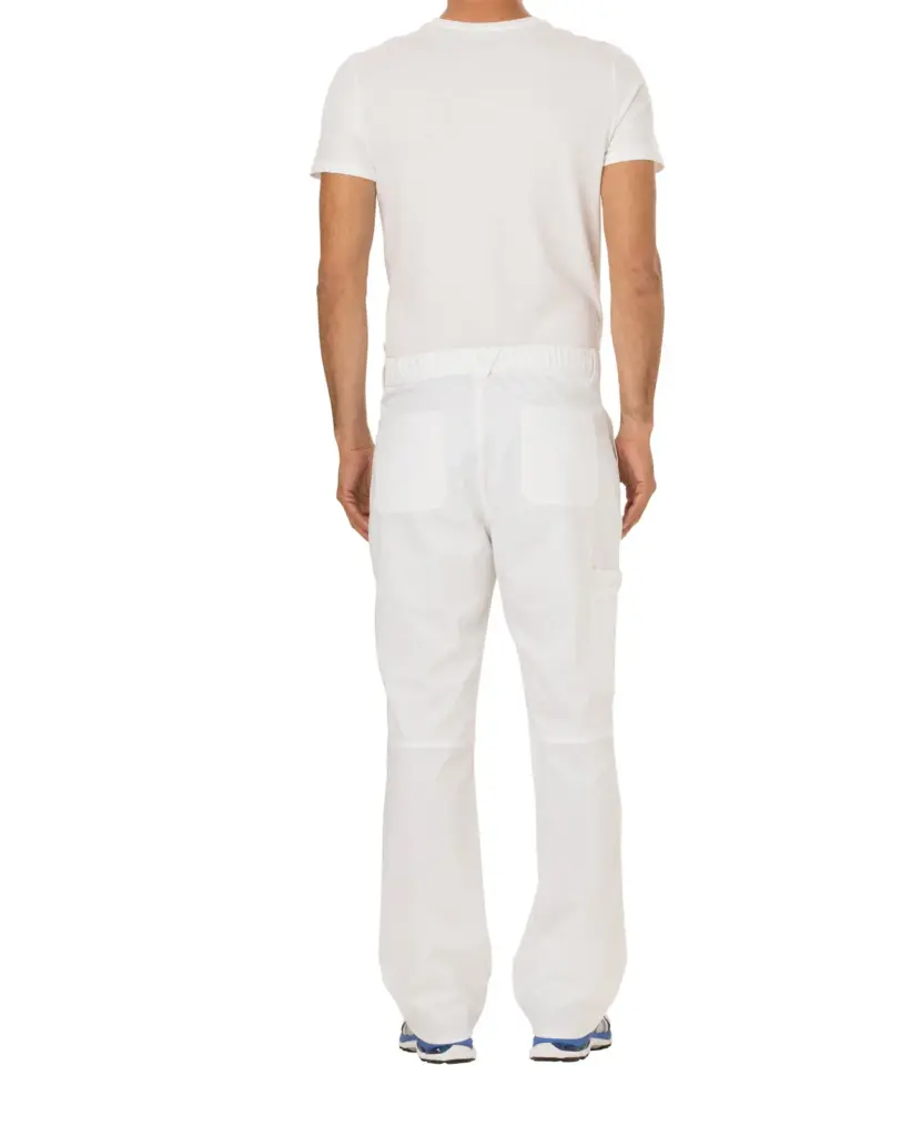 Cargobroek met gulp voor heren, white — productfoto 28