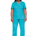 Wikkeltop voor dames, turquoise — productfoto 12