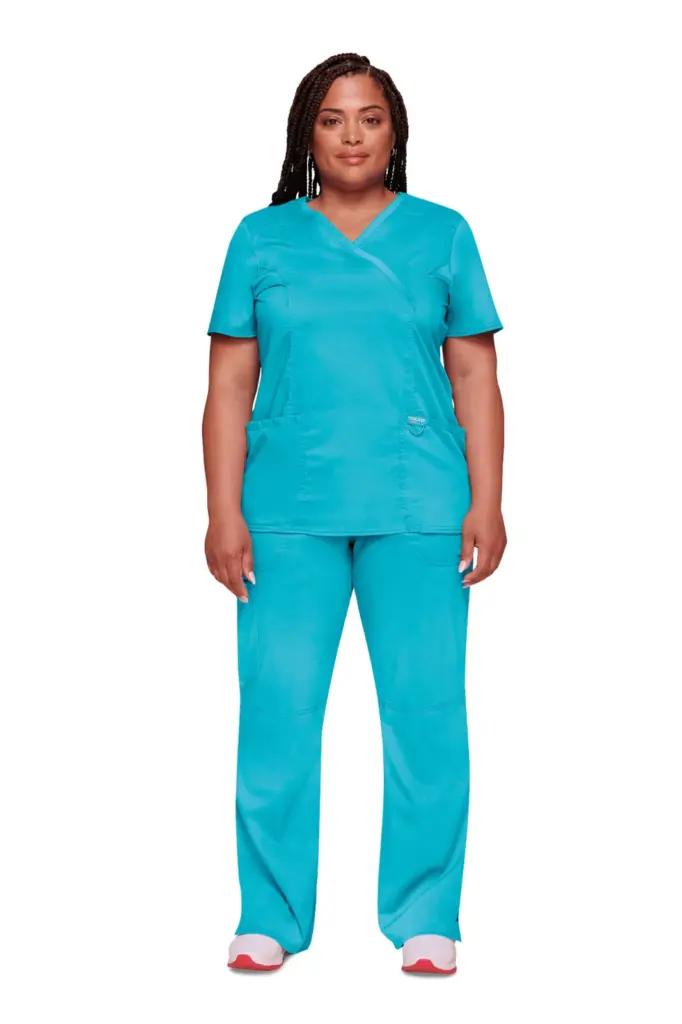 Wikkeltop voor dames, turquoise — productfoto 12