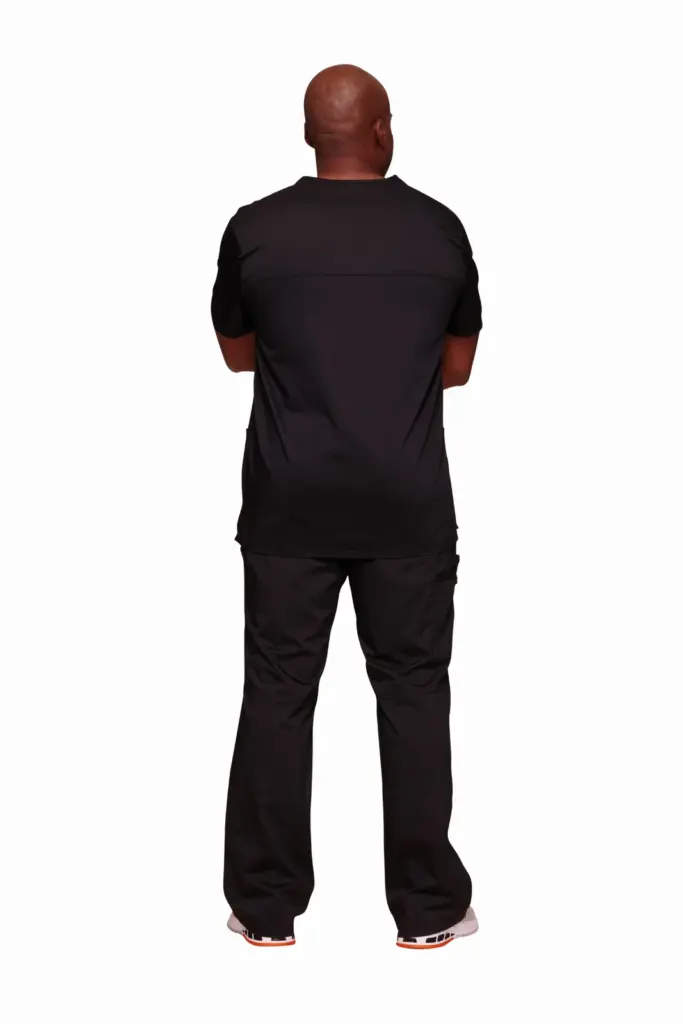 Tuniek met V-hals voor heren, black — productfoto 6