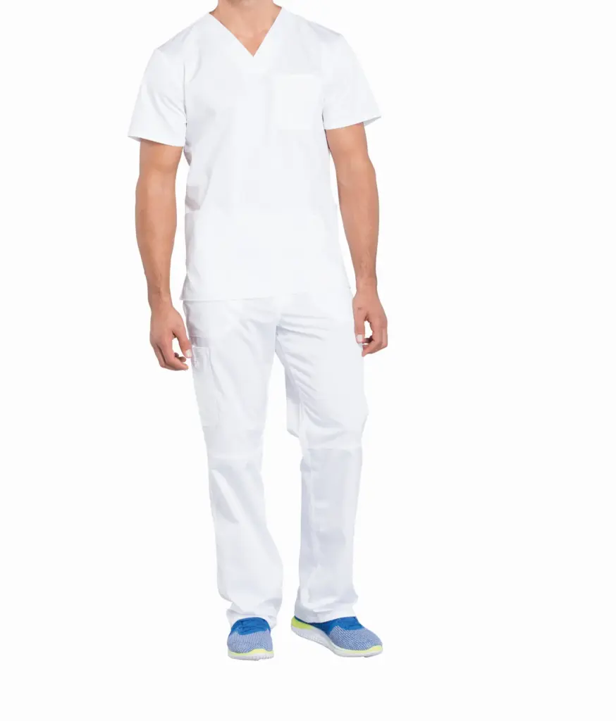 Tuniek met V-hals voor heren, white — productfoto 18
