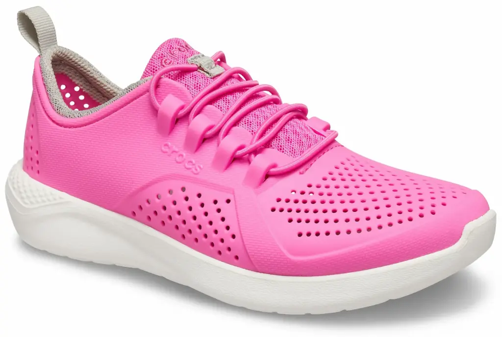 Basket Crocs™ Literide™ Pacer kinderen, electric pink / white — productfoto 4