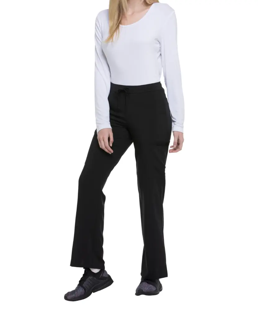 Damesbroek met trekkoordje middelhoge taille, black — productfoto 10