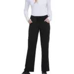 Damesbroek met trekkoordje middelhoge taille, black — productfoto 11