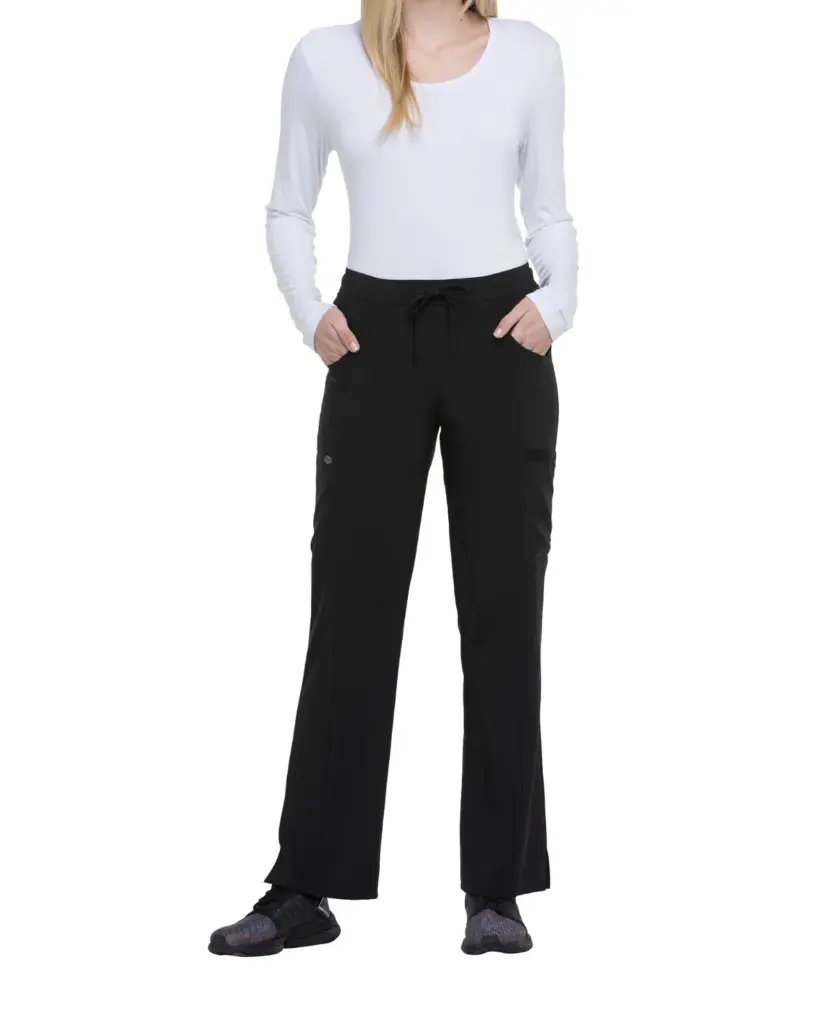 Damesbroek met trekkoordje middelhoge taille, black — productfoto 11